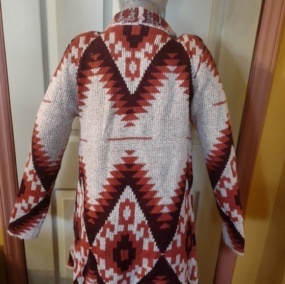 Quinn Chunky Knit Multicolored Wrap Sweater Women Size Medium  Long Sleeve - Picture 2 of 7